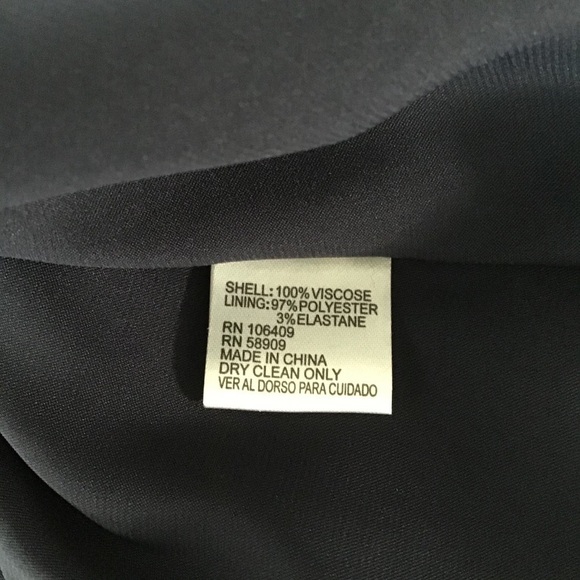 NEW Cremieux XS Navy Blue Selina Satin Striped Tulip Dress Bell Sleeves Elegant - Picture 13 of 14